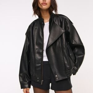 Abercrombie & Fitch Black Leather Jacket